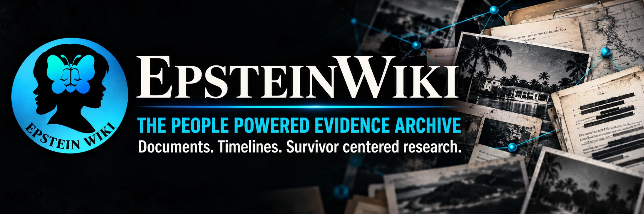 EpsteinWiki people powered evidence archive banner